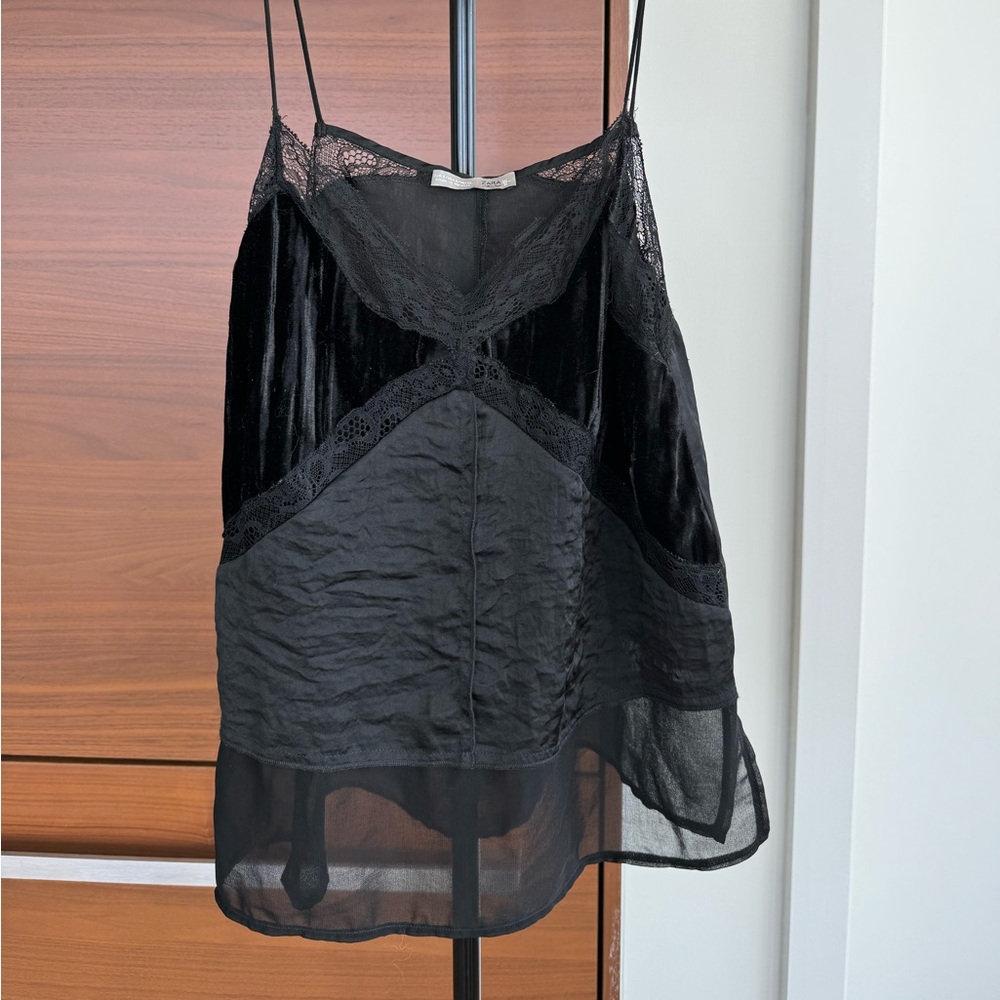 Black spaghetti strap top